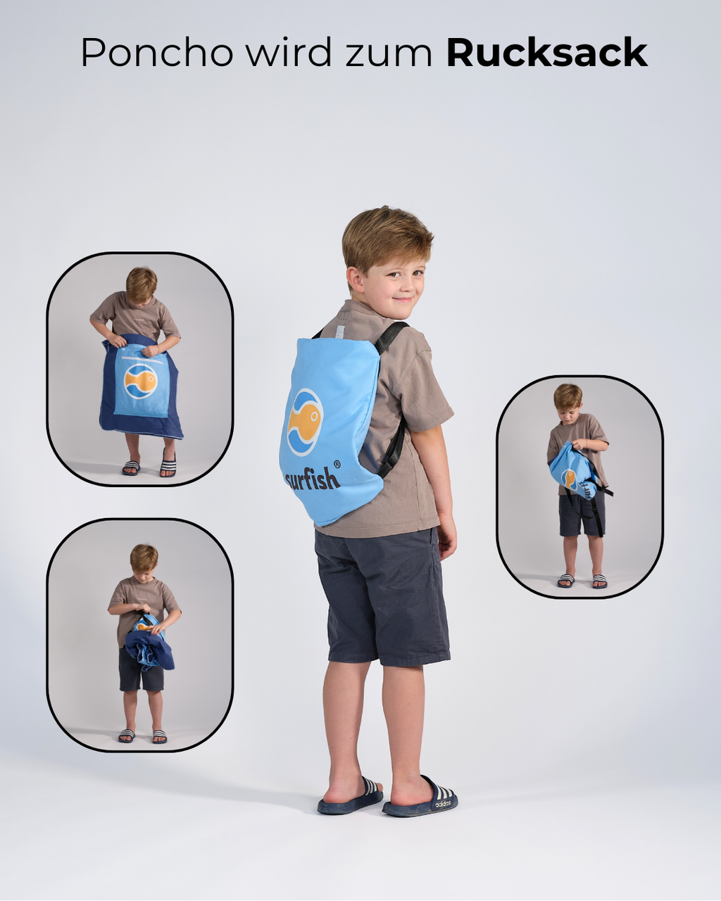 surfish® Poncho – Babyblau