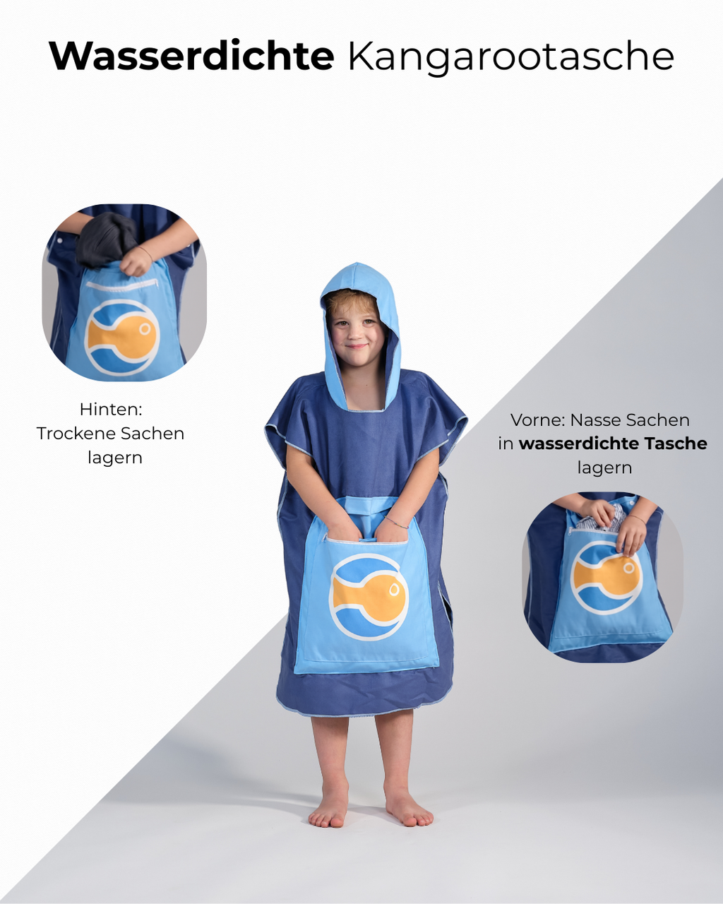 surfish® Poncho – Babyblau