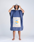 Surfish Poncho Handtuch mit Kapuze – Dunkelblau