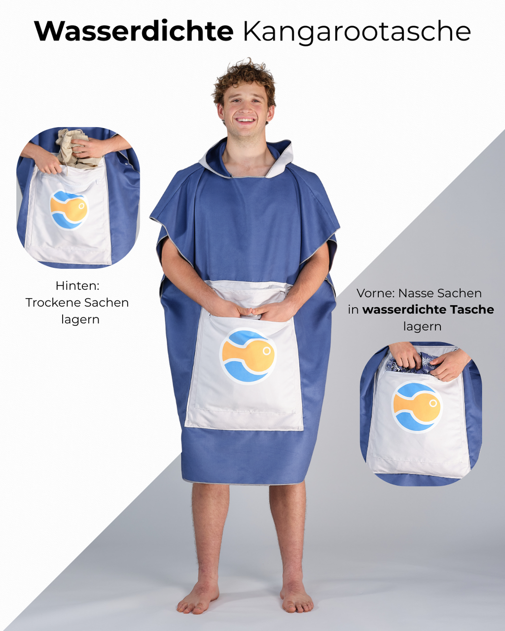 surfish® Poncho – Dunkelblau